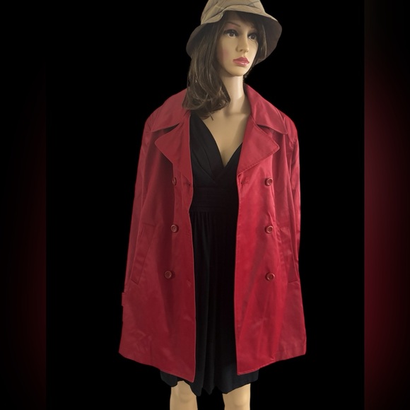 Gap PeaCoat Trench Double Breasted Red Jacket Women’s XL - Picture 2 of 8